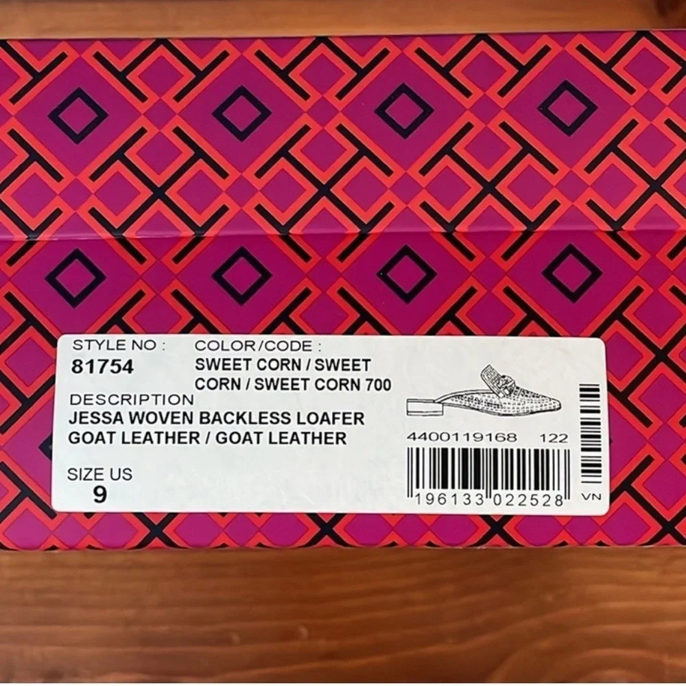 Tory Burch Jessa loafer backless loafer mules clogs woven leather miller flats
